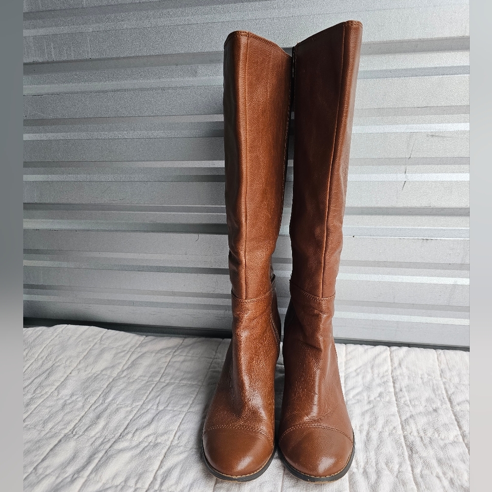 Giani bermini Shoes Womens 11M Heels Knee High Tall Brown Zip - Picture 11 of 12